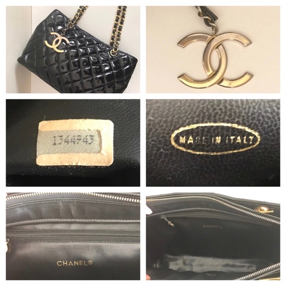 CHANEL Vintage Black Patent Leather Zipper Tote - Picture 2 of 7